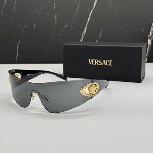 NEW VERSACE VE2280 1002/87 UNISEX BLACK VERSACE SUNGLASSES VE2280 100287
